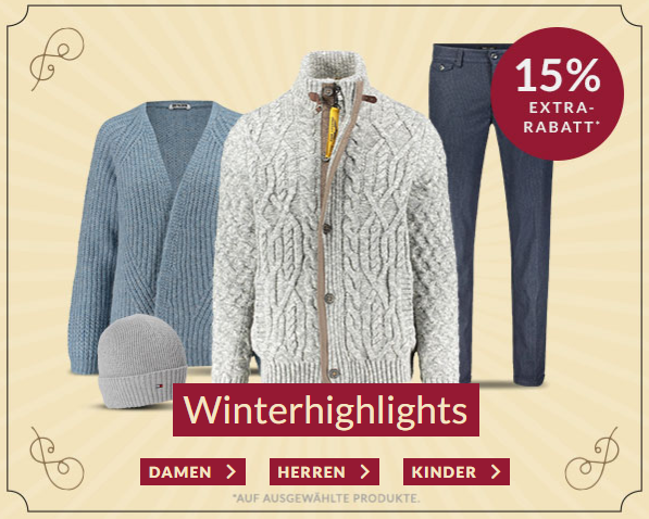 Bis Sonntag: Engelhorn Weekly-Deal mit 15% Rabatt auf ausgewählte Winterhighlights