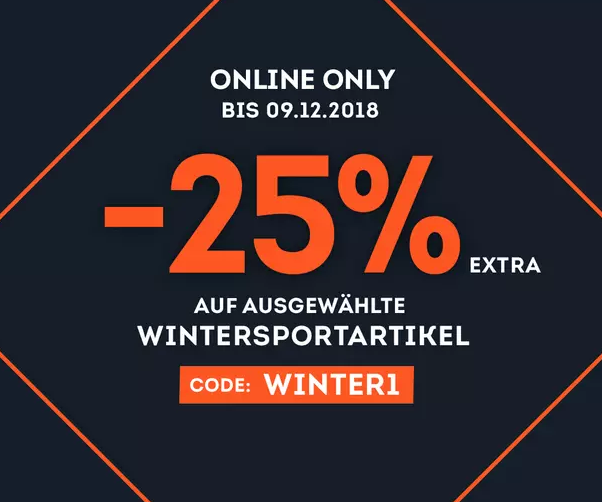 25% Rabatt auf ausgewählte Wintersportartikel im SportScheck Onlineshop