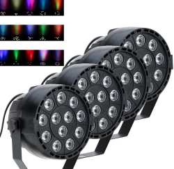 Für den Partykeller: 4er Pack 15W RGBW LED DMX512 Strobe-Lights für 41,99 Euro