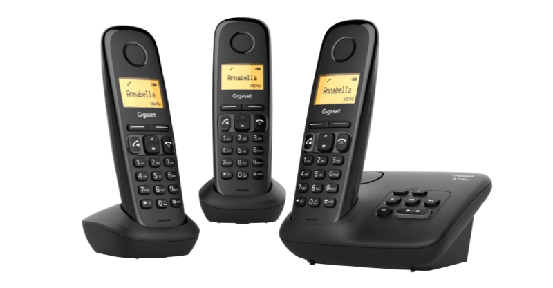 GIGASET A270A Trio Schnurloses Telefon mit Anrufbeantworter (3er Set) für 33,- Euro inkl. Versand
