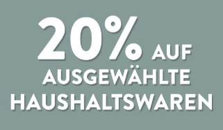 20% Rabatt auf ausgewählte Haushaltswaren im Galeria Kaufhof Onlineshop