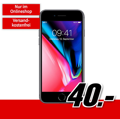 MD Vodafone Flat Allnet Plus mit 2GB Daten für mtl. 26,99 Euro + Apple iPhone 8 für einmalig 40,- Euro