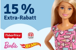 15% Rabatt auf Artikel der Marke Mattel bei myToys.de