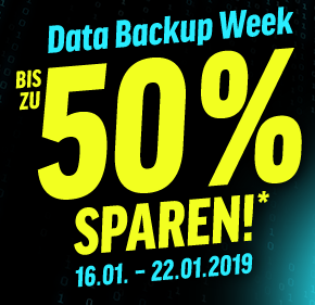 Notebooksbilliger Data Backup Week mit bis zu 50% Rabatt Speichermedien