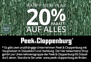 Nur bis morgen: New Year Special bei Peek & Cloppenburg* mit 20% Rabatt auf Alles