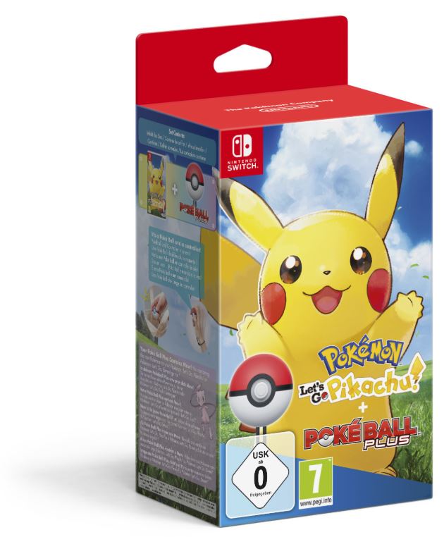 Pokémon: Let’s Go, Pikachu bzw. Evoli + Pokéball Plus [Nintendo Switch] + 2 Schlüsselanhänger für nur 49,- Euro inkl. Versand