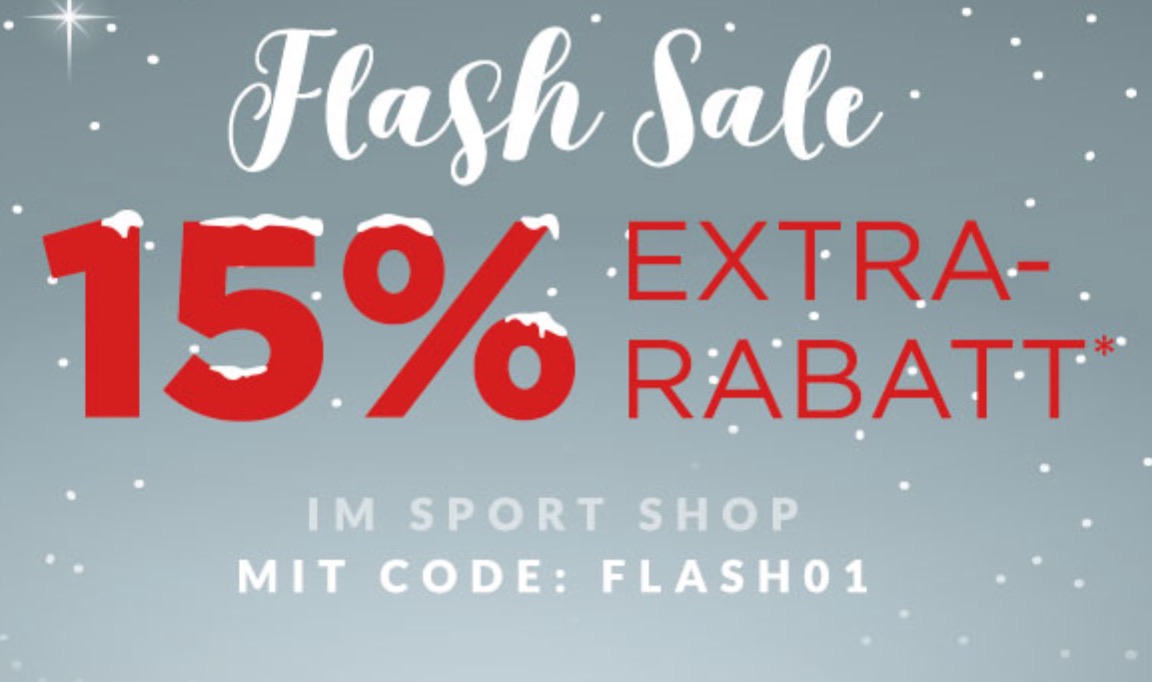 Top! Flash-Sale mit bis zu 15% Extra Rabatt im Sport Shop bei Engelhorn