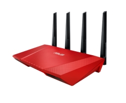 ASUS RT-AC87U Dualband Wireless-AC2400 Gigabit-Router in rot für 149,- Euro