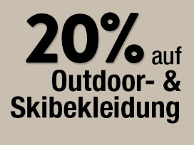 20% Rabatt auf das Outdoor & Ski Sortiment im Galeria Kaufhof Onlineshop