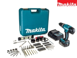 Makita DHP453SFTK Schlagbohrschrauber + Akku + 101-tlg. Zubehörsatz für 158,90 Euro