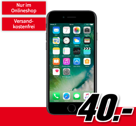 MD Vodafone Smart Surf mit 50 Freiminuten & -SMS + 2GB Daten für mtl. 16,99 Euro + Apple iPhone 7 für 40,- Euro