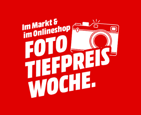 Viele verschiedene Angebote rund ums Thema Fotografieren in der MediaMarkt Fototiefpreiswoche