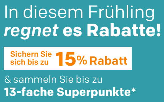 Top! Bis zu 15% Gutscheincode auf ausgewählte Kategorien bei Rakuten und 13x Superpunkte