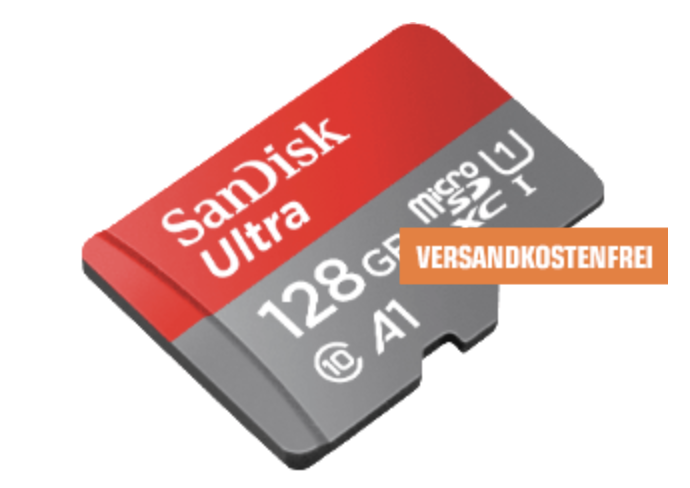 SANDISK Ultra Micro-SDXC Speicherkarte 128 GB für nur 12,74€ inkl. Versand