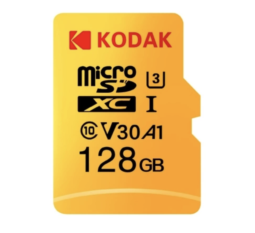 Kodak V30 Micro SD-Karte mit 128 GB Speicher und bis zu 100 MB / s Lesegeschwindigkeit für 16,99 Euro