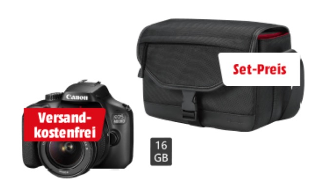 CANON EOS 4000D Spiegelreflexkamera mit 18-55 mm Objektiv inkl. Tasche und Speicherkarte für nur 199,- Euro inkl. Versand