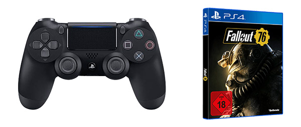 SONY PlayStation 4 Wireless Dualshock Controller + Fallout 76 für nur 55,- Euro