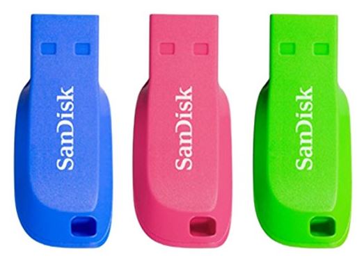 SANDISK Cruzer Blade 3er Pack USB-Stick (USB 2.0, 16 GB) für nur 9,- Euro