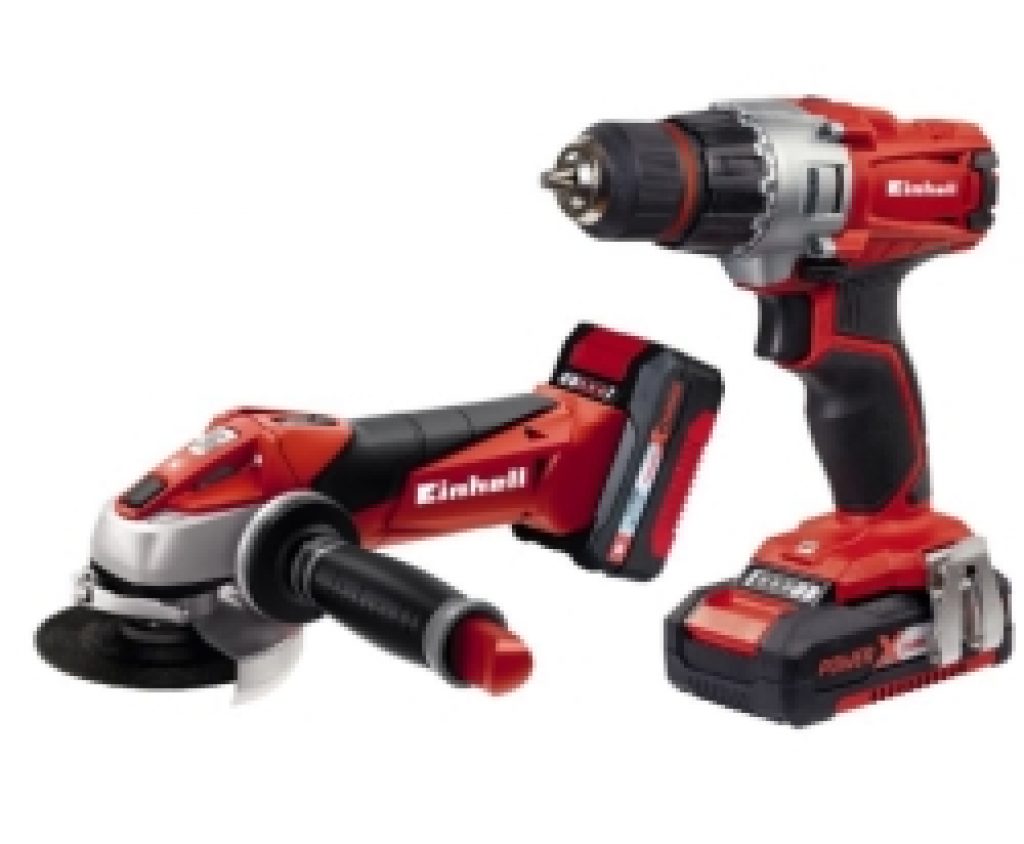 Einhell 18V Akku Bohrschrauber + Akku Winkelschleifer SetTE-TK 18 Li Im ...