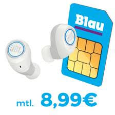 Wieder da: Blau Allnet L mit 3GB Daten für mtl. 8,99 Euro + JBL Free X Kopfhörer für einmalig 39,95 Euro