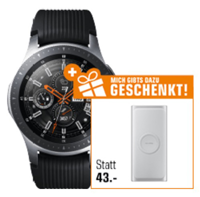 Samsung Galaxy Watch 46mm + Samsung induktive Powerpank (10.000mAh) für nur 259,- Euro