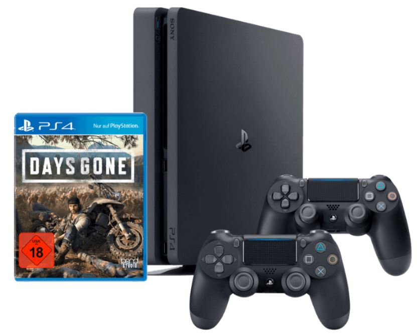 SONY PlayStation 4 Slim 1TB + 2. Wireless Dualshock 4 Controller + Days Gone [PS4] für nur 379,- Euro