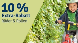 Nur noch heute: 10% Extra-Rabatt auf alles mit Räder & Rollen bei myToys!