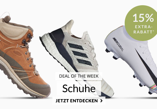 Engelhorn Sport Weekly Deal mit 15% Rabatt auf Sport und Wanderschuhe