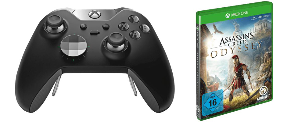 MICROSOFT Xbox One Elite Wireless Controller + Assassin’s Creed Odyssey [Xbox One] für nur 87,- Euro inkl. Versand (statt 142,- Euro)