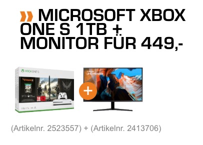 Xbox One S 1TB Konsole im The Division 2 Bundle + Samsung U32J590UQU UHD 4K Monitor für zusammen nur 449,- Euro inkl. Versand