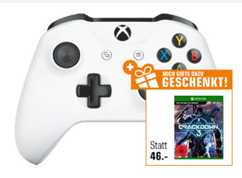 Xbox Wireless Controller + Crackdown 3 für nur 45,- Euro