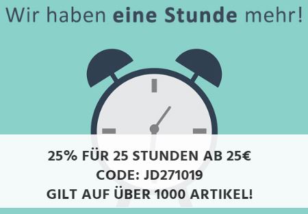 25% Gutscheincode auf (fast) Alles bei Jeans-Direct (25,- Euro Mindestbestellwert)