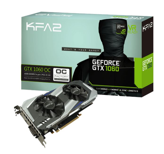 KFA2 GeForce GTX 1060 OC 6 GB OC Grafikkarte für nur 179,- Euro inkl. Versand