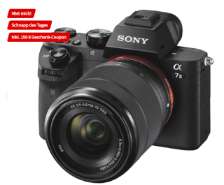 SONY Alpha 7 M2 (ILCE-7M2KB) Systemkamera 24.3 Megapixel mit Objektiv 28-70 mm nur 1004,98 Euro inkl. Versand