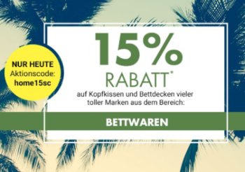 15% Rabatt auf Kopfkissen & Bettdecken bei Galeria-Kaufhof