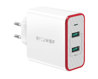BlitzWolf BW-PL3 36W QC3.0 Dual Ports USB Ladeadapter für 11,70 Euro