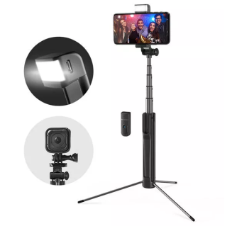 Blitzwolf BW-BS8 Ausziehbarer Bluetooth-Stativ Selfie-Stick mit LED Licht für 11,75 Euro inkl. Versand