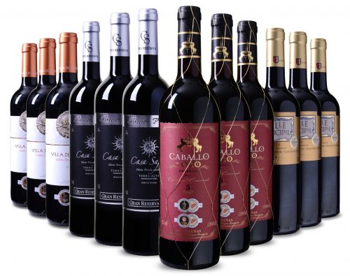 Spanisches Probierpaket mit 12 Flaschen (4 Sorten) prämiertem Rotwein für nur 49,88 Euro inkl. Versand