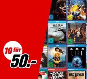 MediaMarkt Blu-Ray Aktion mit 10 Filmen für nur 50,- Euro