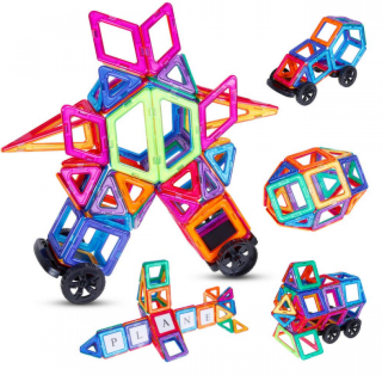 26-teiliges Magnetbausteine Set - Mini Magnetfliesen Reiseset Für Kinder