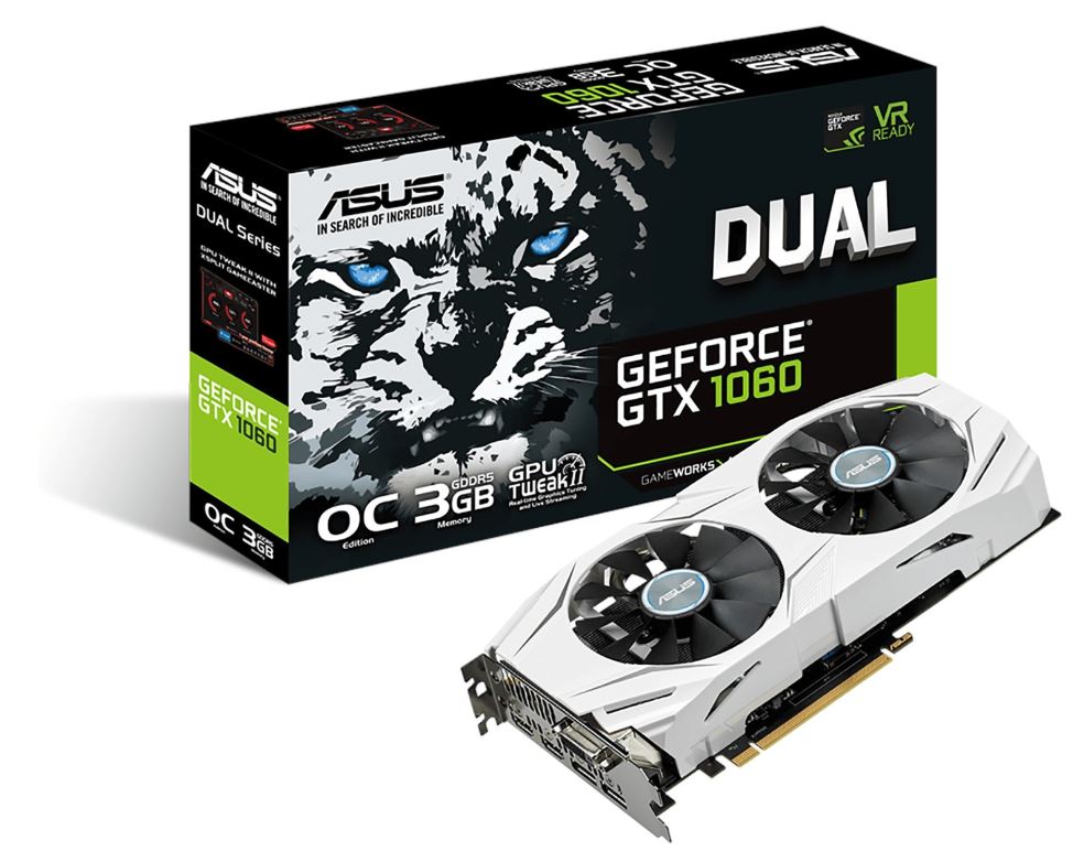 ASUS GeForce GTX 1060 Dual OC 3GB für nur 99,- Euro inkl. Versand