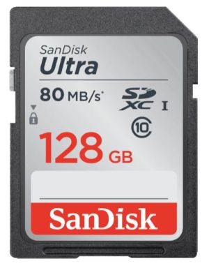 SANDISK Ultra SDXC Speicherkarte, 128 GB, 80 MB/s, Class 10 für nur 18,- Euro inkl. Versand