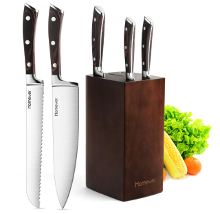 6-teiliger Homever Messerblock 5 Messern für nur 22,35 Euro