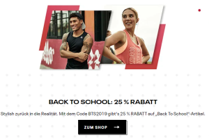 Update: Jetzt 30% Back to School Rabatt auf viele tolle Artikel im Reebok Online Store
