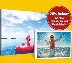 Sichert euch 20% auf alle Fotobücher und Wandbilder bei Lidl.de