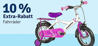 10% Rabatt auf alle Fahrräder im myToys Onlineshop