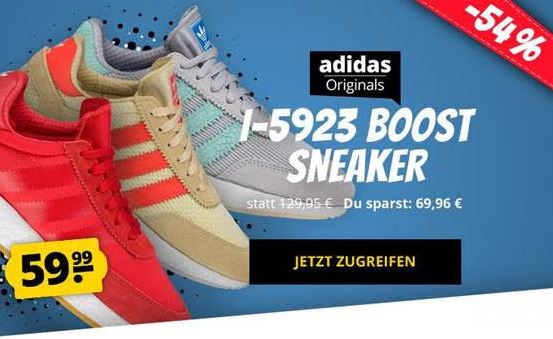 Adidas Originals I-5923 Boost Sneaker in verschiedenen Farben ab nur 54,99 Euro inkl. Versand