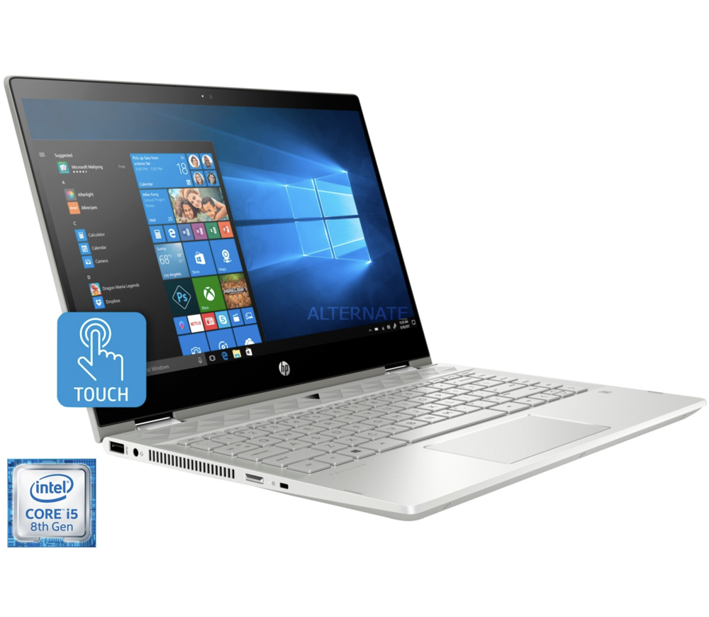 HP Pavilion x360 14-cd1006ng Notebook (14 Zoll, Intel® Core™ i5-8265U, 8GB RAM, 512GB SSD, Windows 10) für nur 609,- Euro inkl. Versand