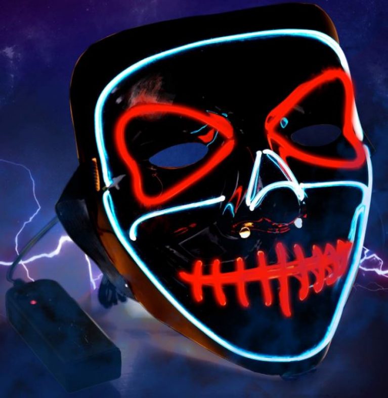 Halloween LED Maske mit 3 verschiedenen Lichtmodi für nur 6,99 Euro bei Amazon - Snipz.de