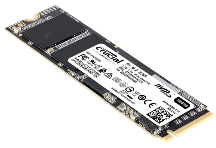 CRUCIAL P1 M2 SSD (1 TB, PCIe NVMe Gen 3) für nur 77,01 Euro inkl. Versand